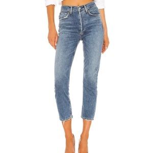 Agolde Riley High Rise Straight Crop Jeans